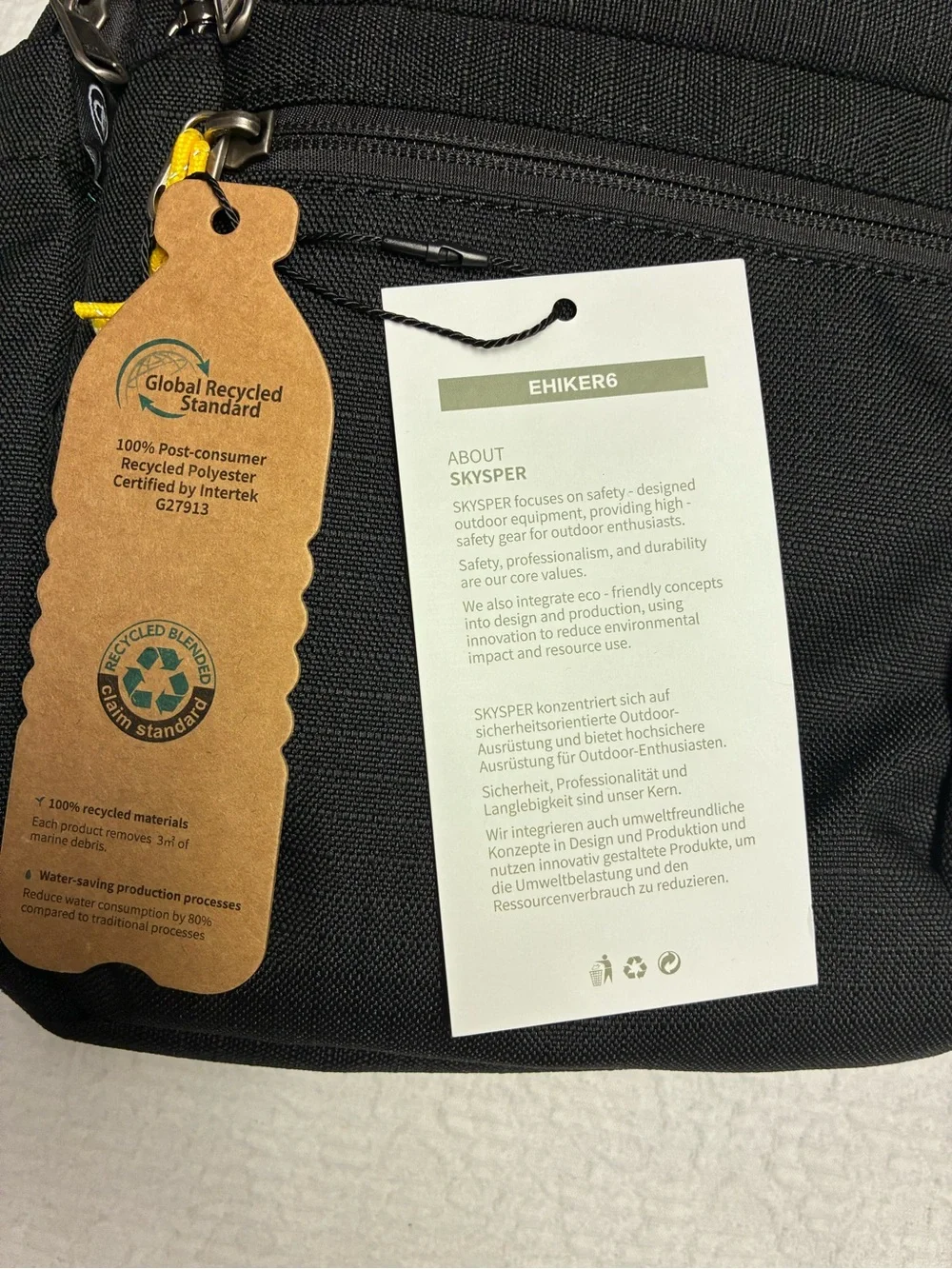 SKYSPER Ehiker6 Sling Bag RFID Anti-Theft Crossbody Bag Black